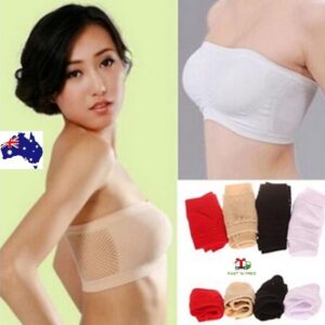 Women's Soft Seamless Strapless Top Breathable Sports Bras Bandeau Boob Tube