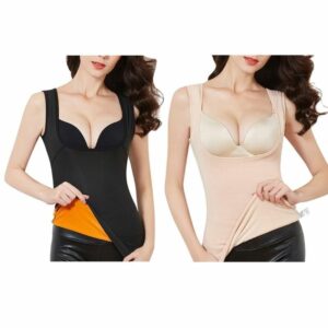 Winter Thermal Underwear Tank Top Body Shaper Warm Fleece Lined Stretch Slim Top